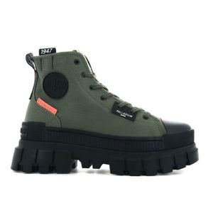 Palladium olive green platform boots